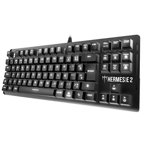 Teclado Hermes E2 Led White Br Brown - Gamdias